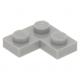 LEGO lapos elem 2x2 sarok, világosszürke (2420)